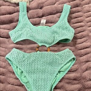 Montce Light Green Crochet suit size medium